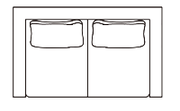 Double Armrest 2 Seater configuration