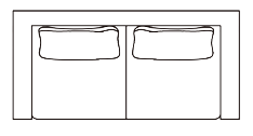 Double Armrest 3 Seater configuration