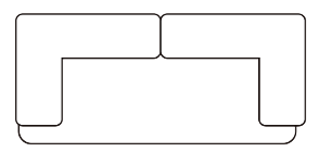 Double Armrest 3 Seater configuration