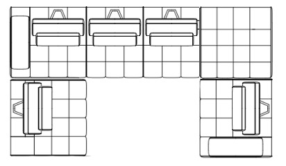 1.5 Seater with L Ottoman + L Arm 1.5 Seater + 1.5 Seater + 1.5 Seater + Ottoman + R Arm 1.5 Seater
