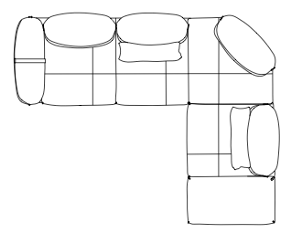 L 3 Seater + Corner Section + Middle Section + R Ottoman